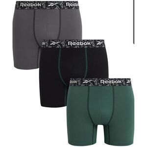 Reebok Tech Series Performance‎ Boxer Briefs Long Leg 3 Pack Men's Size Med New